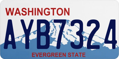 WA license plate AYB7324