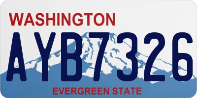 WA license plate AYB7326