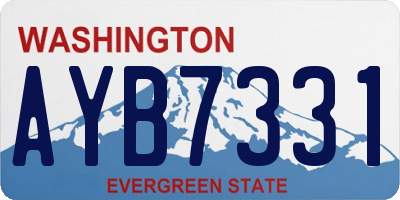 WA license plate AYB7331