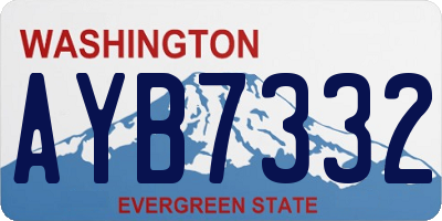 WA license plate AYB7332
