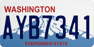 WA license plate AYB7341