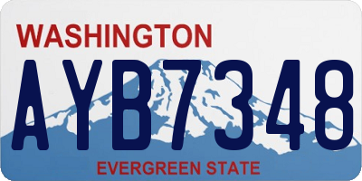 WA license plate AYB7348