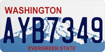 WA license plate AYB7349