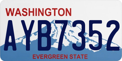 WA license plate AYB7352