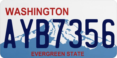 WA license plate AYB7356