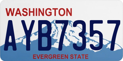 WA license plate AYB7357