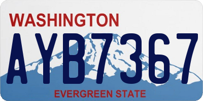 WA license plate AYB7367