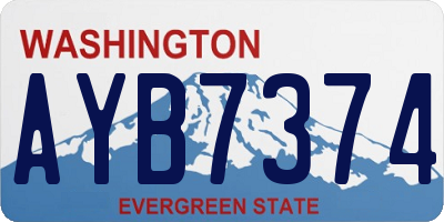 WA license plate AYB7374