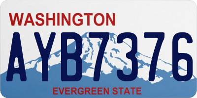 WA license plate AYB7376