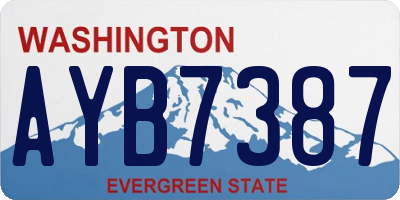 WA license plate AYB7387