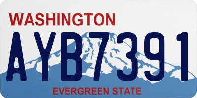 WA license plate AYB7391