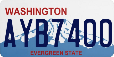 WA license plate AYB7400