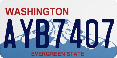 WA license plate AYB7407
