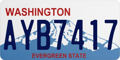 WA license plate AYB7417