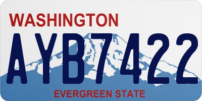 WA license plate AYB7422