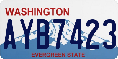 WA license plate AYB7423
