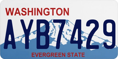 WA license plate AYB7429