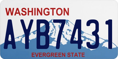 WA license plate AYB7431