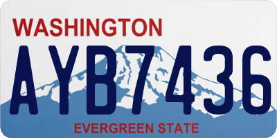 WA license plate AYB7436