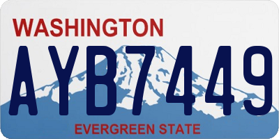 WA license plate AYB7449