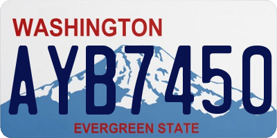 WA license plate AYB7450