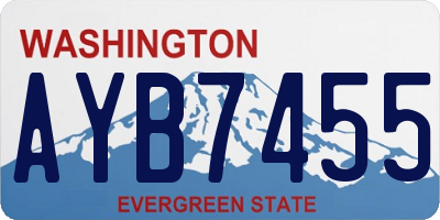 WA license plate AYB7455