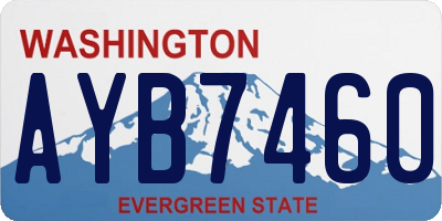 WA license plate AYB7460