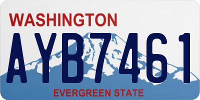 WA license plate AYB7461