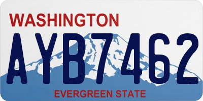WA license plate AYB7462