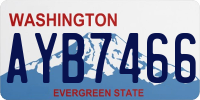 WA license plate AYB7466