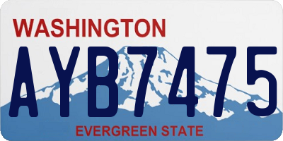 WA license plate AYB7475