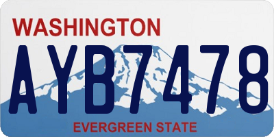 WA license plate AYB7478