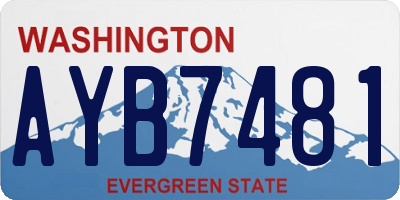 WA license plate AYB7481