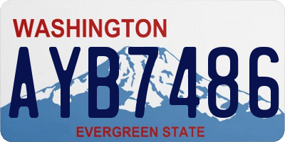 WA license plate AYB7486