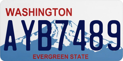 WA license plate AYB7489