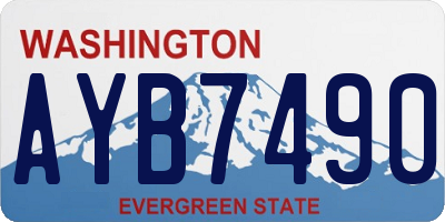 WA license plate AYB7490
