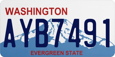 WA license plate AYB7491
