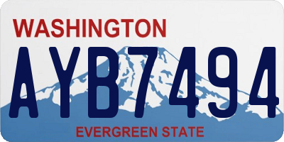 WA license plate AYB7494