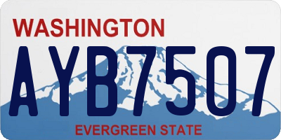 WA license plate AYB7507