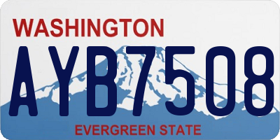 WA license plate AYB7508