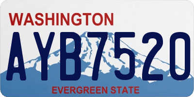 WA license plate AYB7520