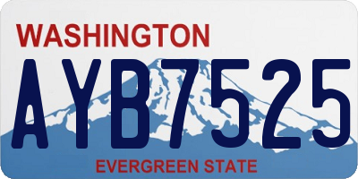 WA license plate AYB7525