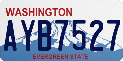 WA license plate AYB7527