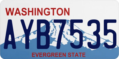 WA license plate AYB7535