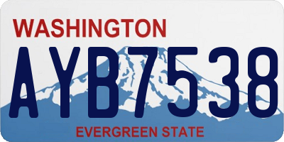 WA license plate AYB7538