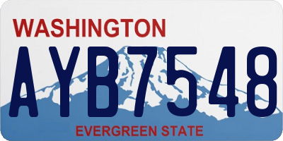 WA license plate AYB7548