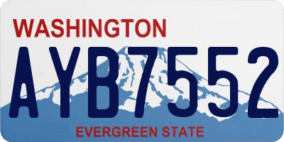 WA license plate AYB7552