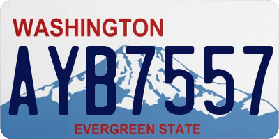 WA license plate AYB7557