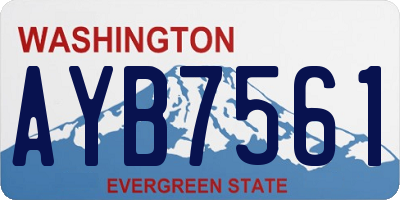 WA license plate AYB7561