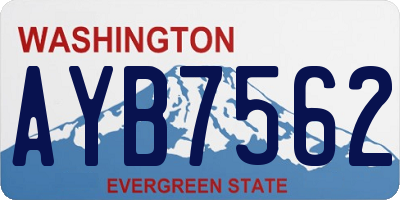 WA license plate AYB7562
